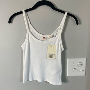 NTW Levi’s white tank top XS cropped